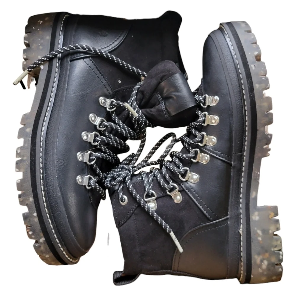 Steve Madden‎ Womens Bunii Faux Leather Combat & Lace-up Boots 7.5 - Picture 4 of 15